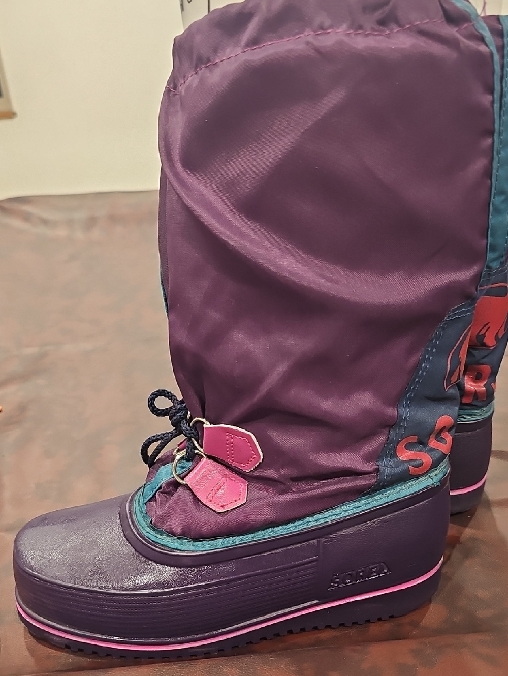 P Purple And Blue Boots New Old Stock No Tags Sz 6 Sorel - Picture 4 of 9